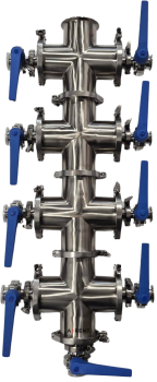 TCS Commissioning Manifold - Tri-Clamp Modular Manifold Adapter